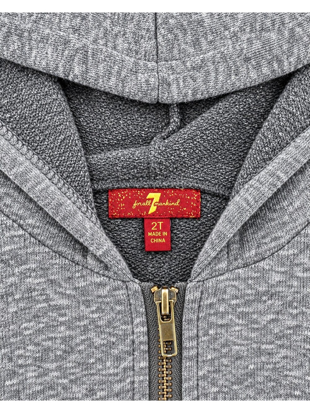 7 for all mankind Toddler 2T Gray Zip-Up Hoodie Sweatshirt